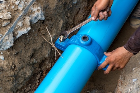Sewer installation repair